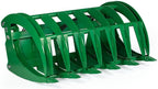 Titan Attachments 72" HD Root Grapple Rake Attachment, Fits John Deere Hook & Pin Tractors, Twin 3,000 PSI Cylinders, Clears Rocks, Logs, Brush, & Debris, Tractor Accessories & Attachments