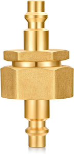 RV vent plug prevent freezing in winter helps drain water from water pipes, suitable for camping RVs, boats, garden hoses, water pipe Blow Out Plug brass quick connector (male)