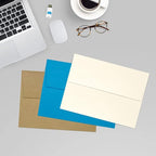 LUXPaper A7 Invitation Envelopes | Peel & Press | 5 1/4" x 7 1/4" | Champagne Metallic | 80lb. Text | 50 Qty