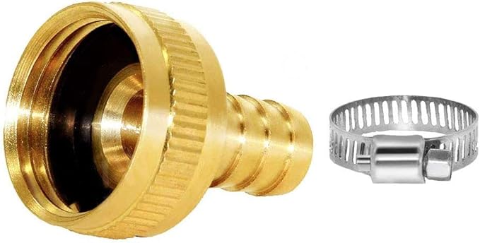YOUHO 1PCS 3/4" Drip Irrigation Tubing to Faucet/Garden Hose Adapter - Reusable Connector Fittings for Most Rain Bird, Orbit, Dig, 3/4 GHT Garden Extension Repair Fitting