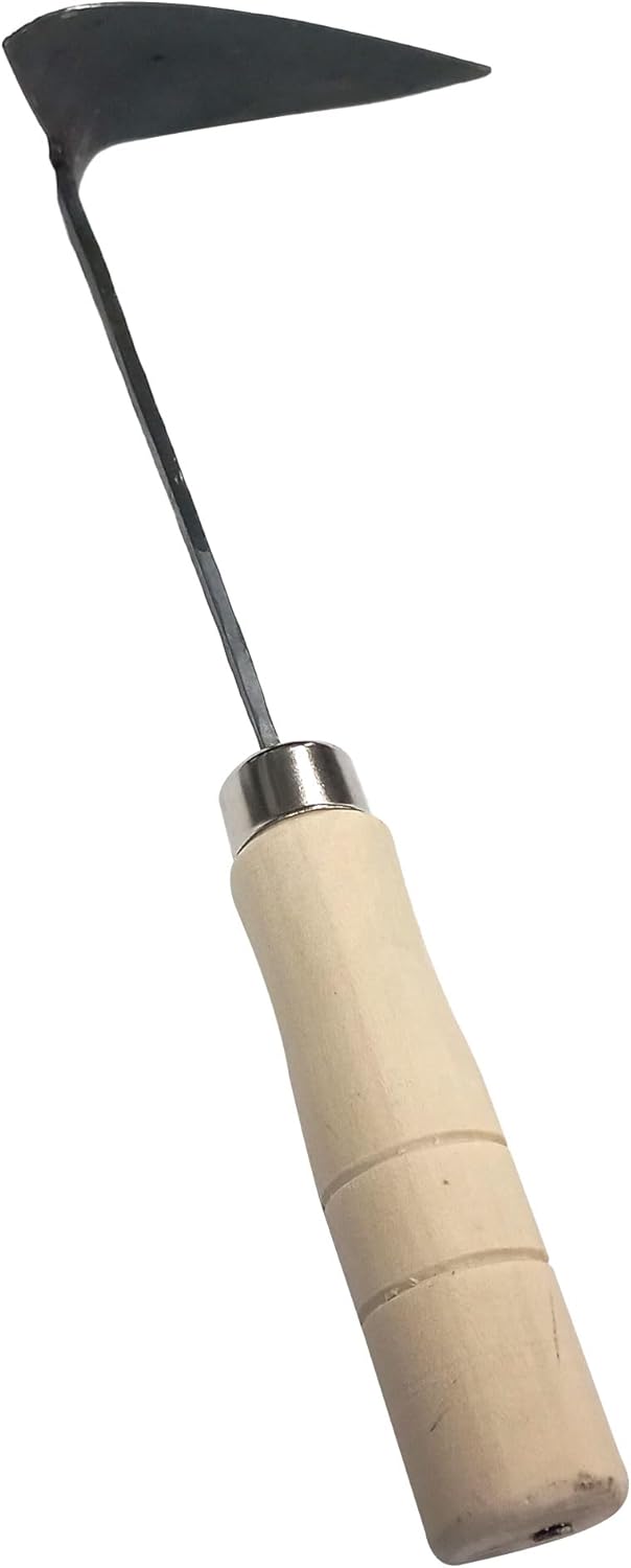 Korean Gardening Tool ho-mi Hand Plow Hoe Spade, Trowel, Weeder, and More! an Excellent Tool for use in Any Vegetable or Flower Garden 12.40 Inches (Round Triangle)