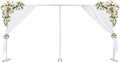 Wedding Arch Backdrop Stand, 19.7 x 9.8 FT Silver Wedding Arches Square Carbon Steel Balloon Arch Stand, Garden Arbor Frame for Birthday Party Photo Booth Background Decoration