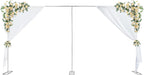Wedding Arch Backdrop Stand, 19.7 x 9.8 FT Silver Wedding Arches Square Carbon Steel Balloon Arch Stand, Garden Arbor Frame for Birthday Party Photo Booth Background Decoration