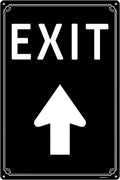 8x12" Exit Sign with Up Arrow - High-Intensity Aluminum Parking Lot Sign, Weatherproof & Fade-Resistant, Ideal for Outdoor & Indoor Use - Curbside Sign