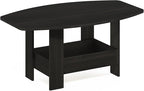 Furinno Simple Design Coffee Table with Storage Compartment, Espresso