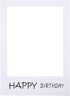 LUOEM Happy Birthday Party Frame Photo Prop Birthday DIY Paper Picture Frame Cutouts Photo Booth Props for Party Supplies