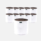 Commercial Grow Bag Pack of 10, Air Pruning Mesh Fabric Plant Containers (10 Gallon, White)