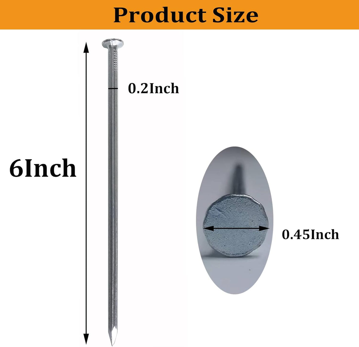 140 Pcs Metal Edging Stakes,6 Inch Galvanized Landscape Edging Spikes,Garden Edging Nails for Paver Edging,Turf,Weed Barriers,Tent and More