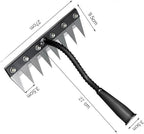 Gardening Hand Weeder Tool,Manual Weeder Tool with Detachable Blades, 4 Sizes High Carbon Steel Dual-Edge Design for Farm Garden Lawn Weed Removal, Soil Cultivation & Root Extraction (8 Tines)