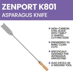 Zenport K801 Asparagus Knife/Weeding Tool, 25-Inch, Natural