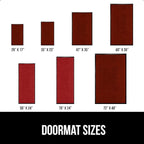 GORILLA GRIP Traffic Guard Door Mat, 47x35, Heavy Duty Welcome Mats, Commercial Office Space Doormat, Waterproof, Fade Resistant, Strong Rubber Backing, Low Profile, Shoe and Boot Scraper, Red