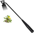 Weed Removal Tool, 2025 New Garden Weeding Tools Manganese Steel Hand Weeder Tool with Handle, 5 Teethes Dual Purpose Manual Weeders Tool Weed Pulling Tool for Garden (Black)