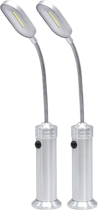 BBQ Grill Lights Magnetic Base Super-Bright LED Lights-360 Degree Flexible Gooseneck, Weather Resistant, Task Lighting Barbecue Grilling, 2 Pack