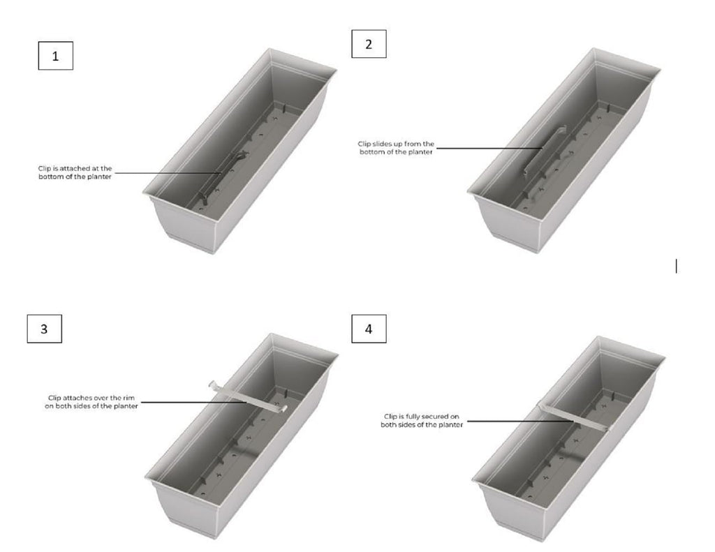 The HC Companies Eclipse Window Planter Box, 24 Inch, Black, 2-Pack