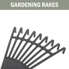 BESPORTBLE 2-Pack Small Hand Rakes - Lightweight Plastic Garden Rakes for Raised Garden Bed, Leaves, Lawns & Tight Spaces, Easy-Grip Ergonomic Handle (No Rust/Bend)