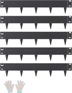 VEVOR Steel Landscape Edging, 5 Packs 39 x 4 in Rust-Resistant Metal Landscape Edging, Bendable Garden Edging Border, Heavy Duty Lawn Edging, Easy-to-Install, Flower Bed Yard Pathway Divider Black