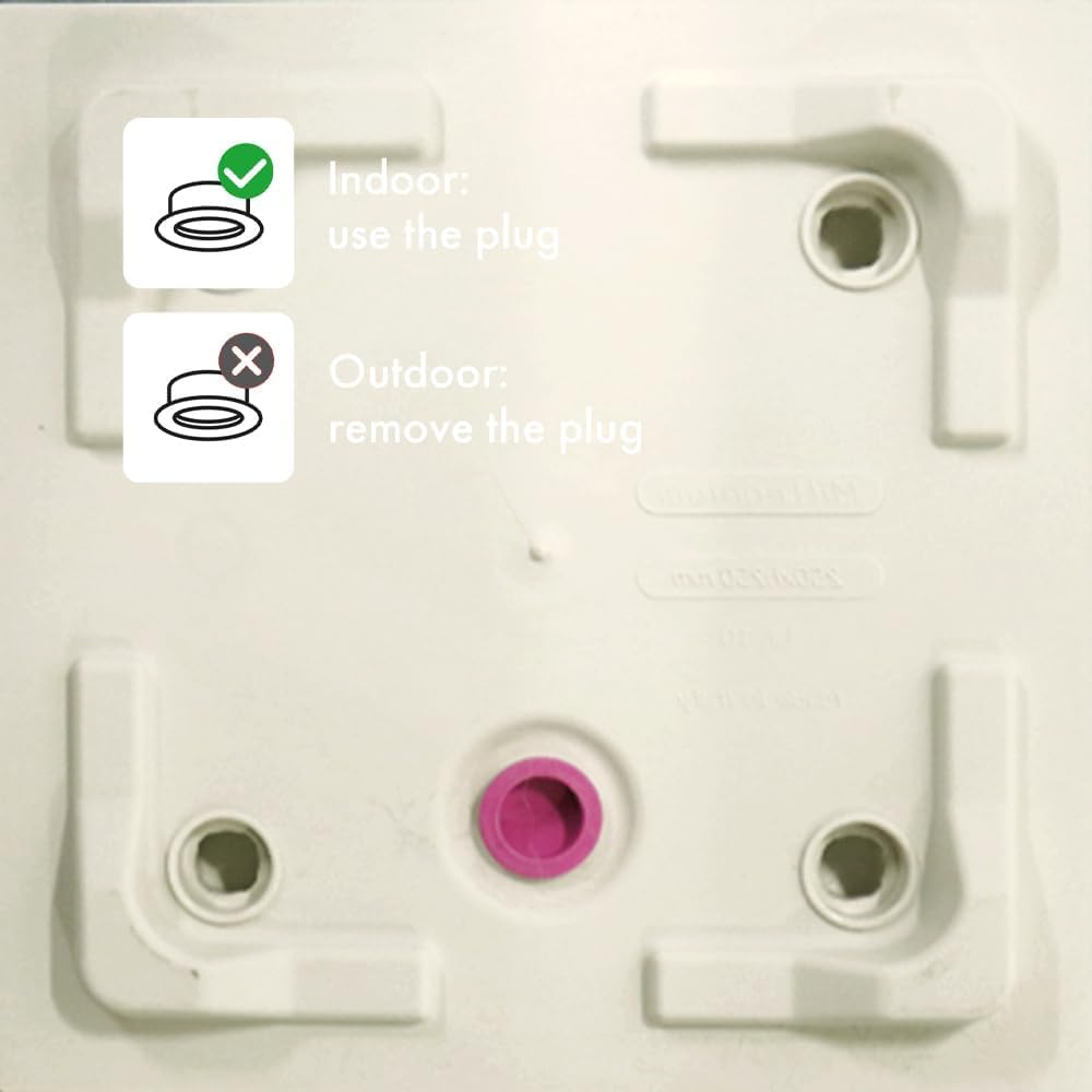 Deroma Millennium 19” Cube | Light & Durable Plastic | Indoor/Outdoor Square Pot for Patio | Water Reserve,Drain Plug Wheels | Trendy Planter for Plants, Flowers, Garden | White