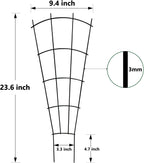 4 Pack 23'' Indoor Plant Trellis for Potted Plants Climbing, Outdoor Metal Garden Trellis Houseplants Flowers Vine Ivy,Fan Shape, Black