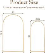 Metal Arch Backdrop Stand and Cover Set, 7.2FT, 6FT Party Backdrop, Easy to Assemble, Backdrop Stand for Parties, Birthday, Baby Shower