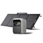 EF ECOFLOW Solar Generator Delta 3 Classic 1024Wh with 110W Solar Panel, LFP Battery Portable Power Station 1800W AC/100W USB-C Output (3600W Surge), 1 Hr Fast Charge for Home, Camping, RV