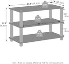 Furinno Turn-S-Tube 3-Tier Multipurpose Stackable Standing Shelves, Amber Pine/Black, Set of 2