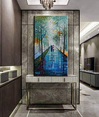 Tyed Art- Landscape Oil Painting On Canvas Textured Tree Abstract Contemporary Art Wall Paintings Handmade Painting Home Office Decorations Canvas Wall Art Painting 24x48inch
