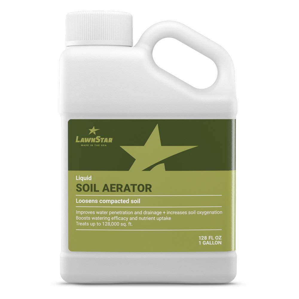 Liquid Lawn Aerator (1 Gallon) - Loosens & Conditions Compacted Soil - Alternative to Core and Mechanical Aeration - Improves Water Penetration, Drainage & Soil Oxygenation - American Made