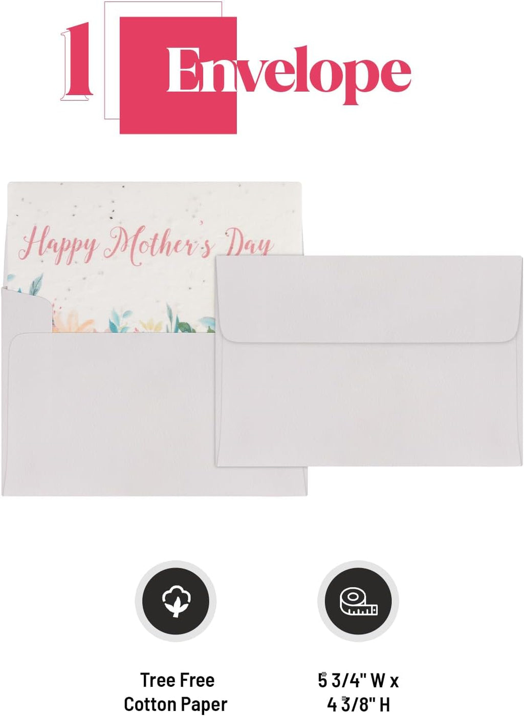 Mother's Day Greeting Card – Plantable Wildflower Seed Paper for Mother's Day, Gifts, & Special Events