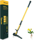 Weed Puller Tool, 50IN Long Handle 4 Claws Stand Up Weeding Tool, Extra Thickened Stainless Steel Shaft Garden Weeder,Remove the Roots of Thistles, Crabgrass, Dandelions, and Blackberries, etc.