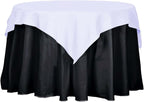 Efavormart 54x54 White Wholesale Linens Seamless Polyester Square Linen Tablecloth for Wedding Banquet Party Restaurant