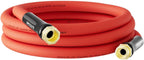 SPECILITE 5/8" Hot/Cold Short Leader Garden Water Hose 15 ft, -50℉-190℉, Flexible & Lightweight Rubber Pipes With 3/4" Brass Fittings for Yard, Outdoor, Farm, Red