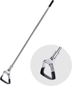 Garden Hoe for Weeding Long Handle Hula Hoe Stirrup Hoe Garden Tool Stainless Steel Poles Adjustable Long Handle Weeding Hoe, 55.9 INCH