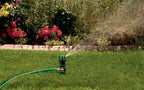 Orbit H2O-Six Gear-Drive Sprinkler on Metal T-Spike - Customizable Lawn Watering Coverage - Multi-Pattern Rotating Head with Adjustable Spray Range - Durable Outdoor Yard Irrigation Sprinkler - 58573