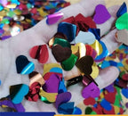 Metallic Glitter Heart Shaped Foil Confetti - Flame Retardant, Great for Birthday Parties, Concerts, Weddings & More (0.45 Pounds)