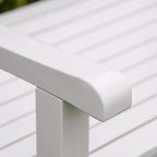 Outsunny 2-Seater Wooden Garden Bench, 4FT Outdoor Patio Loveseat with Unique X-Shape Back for Yard, Lawn, Porch, White