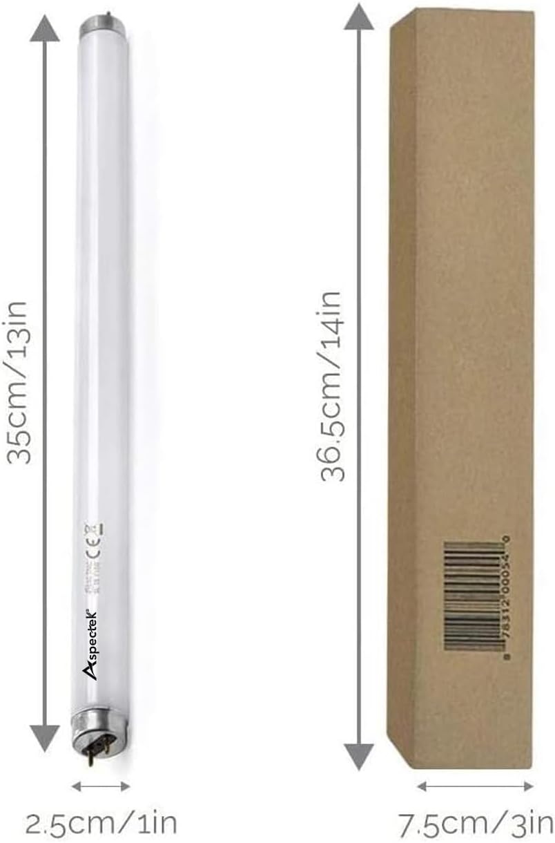 ASPECTEK Bug Zapper Mosquito UV Lamp Replacement Bulbs - Pack of 2X 10W UV Light Tubes, Compatible with ASPECTEK 20W Electronic Bug Zapper Models for Indoor Use