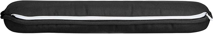 SleepMan Outdoor 17"x16" Chair Cushions with Ties Set of 2, Water Resistant All Weather U-Shape Seat Pads for Patio Garden Furniture Indoor (Set of 2, Black)