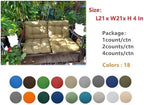 QILLOWAY Outdoor Chair Cushion for Patio Furniture, Waterproof Patio Cushions Set of 2 with Ties, Fade Resistant Replacement Pads for Outdoor Rocking Chairs,Green