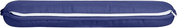 SleepMan Outdoor 17"x16" Chair Cushions with Ties Set of 6, Water Resistant All Weather U-Shape Seat Pads for Patio Garden Furniture Indoor Fade Resistant Patio Cushions (Dark Blue)