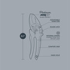 Woodland Tools Co. Heavy Duty Anvil Pruning Shears – 5/8" Cut Capacity, High Carbon Steel Blade, Internal Spring, Adjustable Grip Slider, Garden Pruner for Dry Branches, Stems, and Dead Growth
