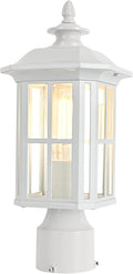 Outdoor Post Lights Outdoor Lamp Post Light Fixture, Waterproof Aluminum with Glass Outdoor Post Light Fixtures for Patio Porch Yard Doorway