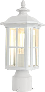 Outdoor Post Lights Outdoor Lamp Post Light Fixture, Waterproof Aluminum with Glass Outdoor Post Light Fixtures for Patio Porch Yard Doorway