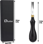 Diudus Leather Edge Beveler Tool, French Skiver, Wide Mouth Leather Edge Bevelers Skiving 8mm, Leather Edge Trimmer Crafting Tools with Wooden Handle for DIY Leather Craft