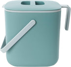 Blue Ginkgo Kitchen Compost Bin [2.6L / 0.69 GAL] – Filter-Free, Odor-Tight Countertop Food Waste Pail with Handles (Made in Korea, Green)