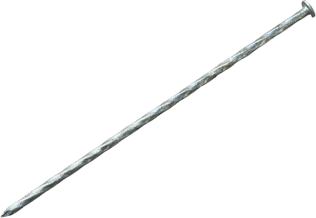 Sandbaggy 12" Heavy Duty Galvanized Artificial Turf Stakes - Spiral Landscape Nails - Ground Spikes/Pins, Synthetic Grass, Lawn, Edging, Weed Barrier Fabric (12 inch - Ultra Heavy Duty, 25, Count)