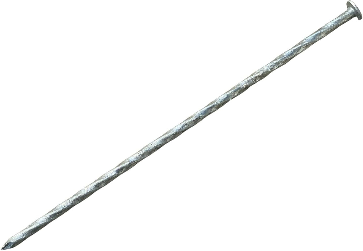 Sandbaggy 12" Heavy Duty Galvanized Artificial Turf Stakes - Spiral Landscape Nails - Ground Spikes/Pins, Synthetic Grass, Lawn, Edging, Weed Barrier Fabric (12 inch - Ultra Heavy Duty, 1000, Count)