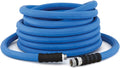 BluSeal Hot/Cold Water Rubber Garden Hose, 100% Rubber, Ultra-Light, Super Strong, 500 PSI, 50F to 190F Degrees, High Strength Polyester Braided (1" x 15')