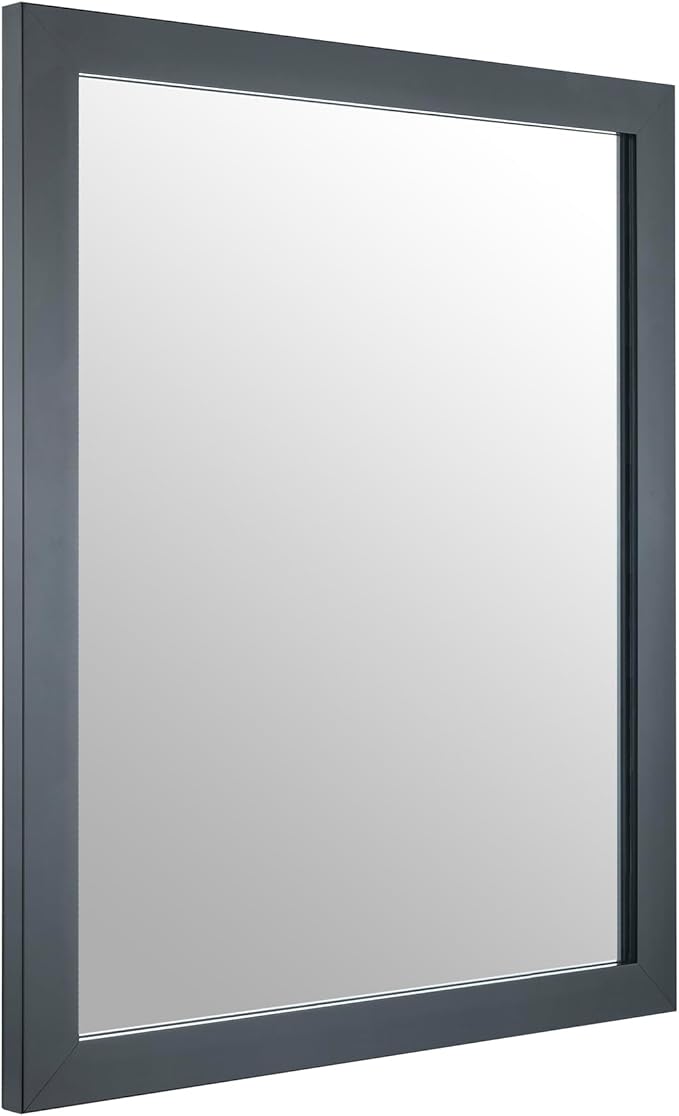 BOMINICA Rectangular Wall Mirror Framed Decorative Mirror 12” x 16” for Bathroom, Living Room, Vanity, Black