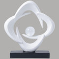 Modern Home Decor Abstract Decorative Sculpture Decorations for Living Room Dining Room Office, Resin Art Statues Coffee Table Bookshelf Decor Accents (White)