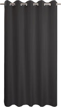 Extra Long No Hook Black Shower Curtain or Liner Soft Microfiber - 84" Length Fabric Shower Curtain Liner Set, Machine Washable & Water Repellent, Black, 71x86